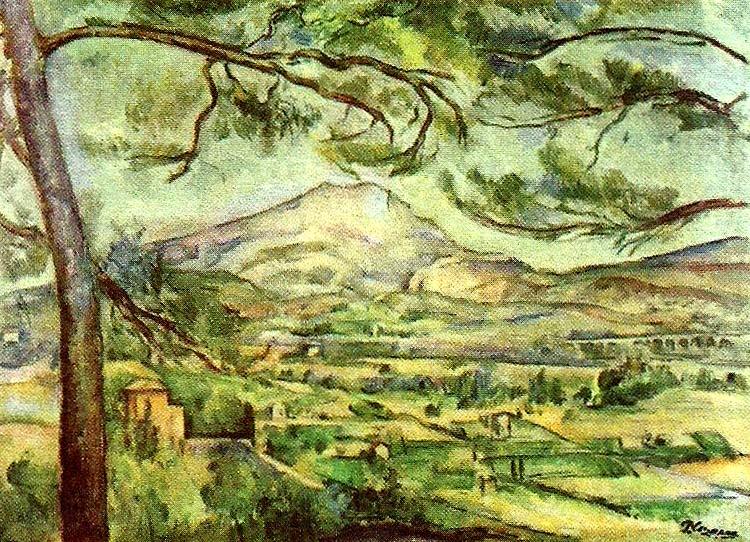 Paul Cezanne sainte victoire Norge oil painting art